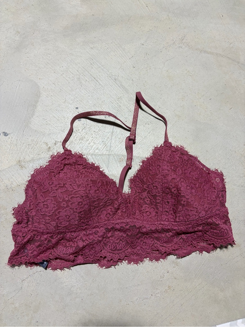 Aerie Lace Bralette pink medium